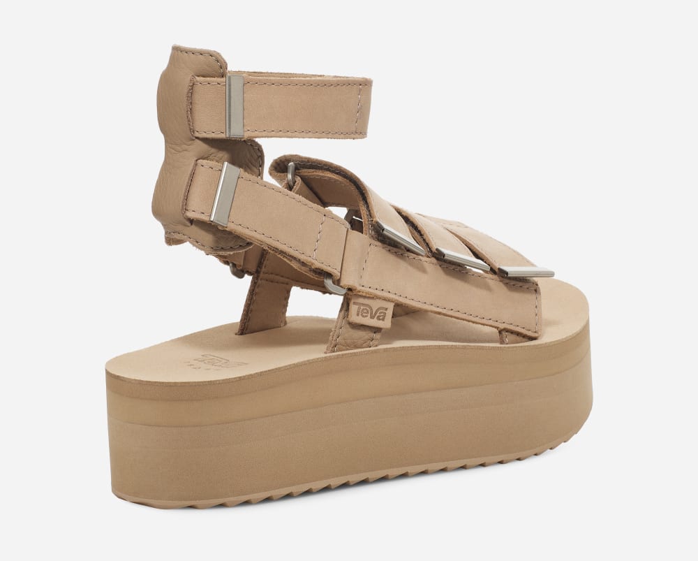 Dámské Sandály na Platformě Teva Flatform Mevia Leather Meruňka | Czech Republic-3810